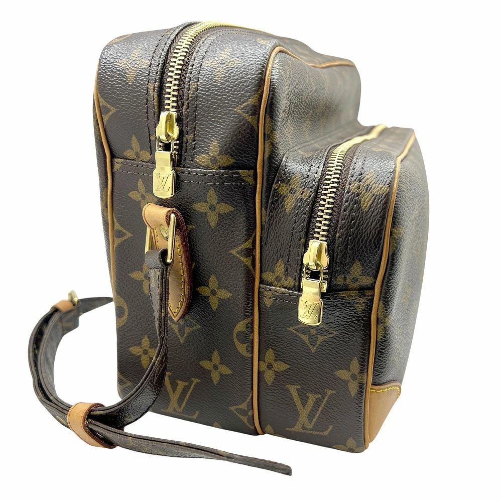 Louis Vuitton Monogram Bag Shoulder Brown Canvas Nile